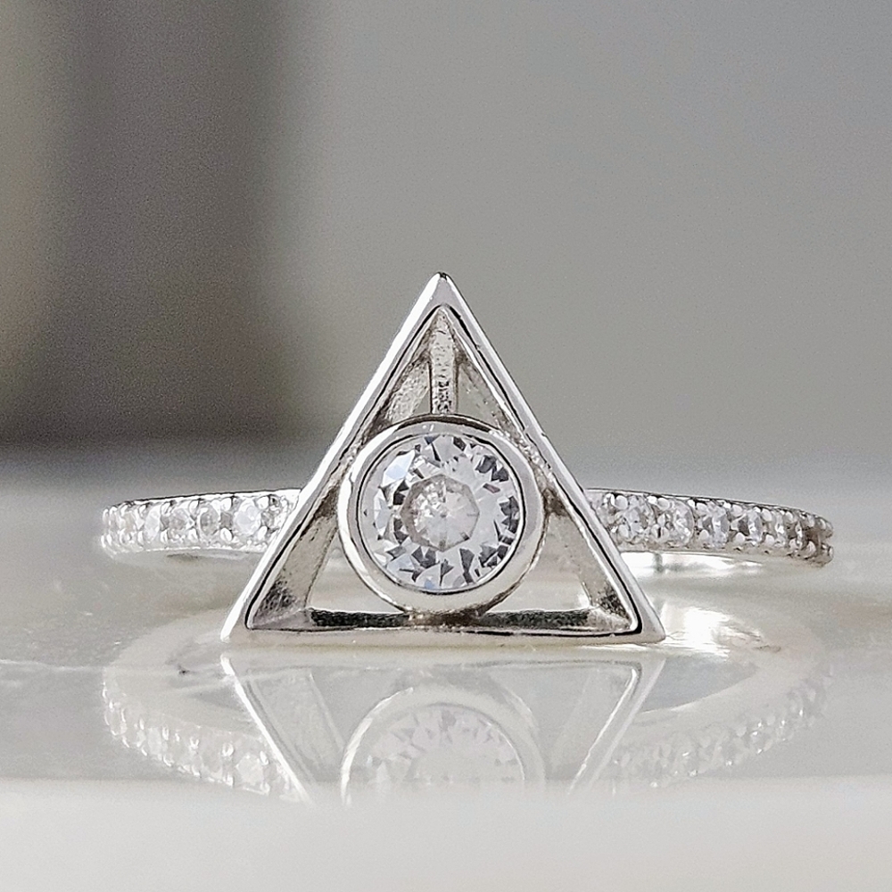 Harry Potter Deathly Hallows Ring, solid 925 Sterling Silver